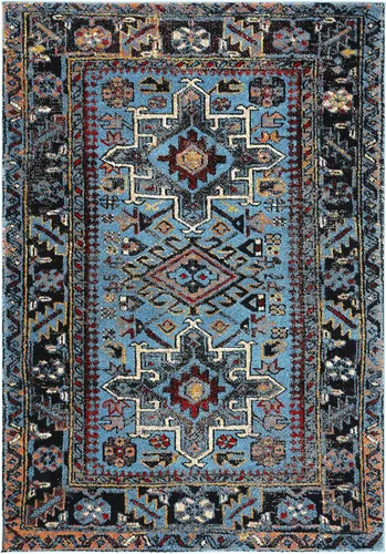 Miniatura 21 de SAFAVIEH Vintage Hamadan Collection Alfombra - 5'3" x 7'6", Rojo & Multi, Diseño tradicional persa, que no desprende pelusa y fácil de limpiar
