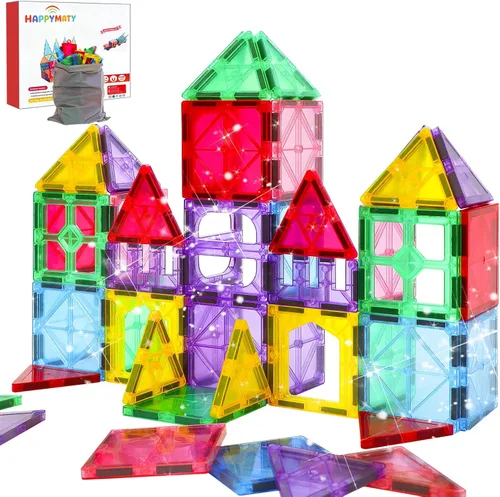 Azulejos magnéticos antibacterianos, 32 unidades, juguete STEM para niños mayores de 3 años | Bacteria resistant, Safer play, EPA-registered, Fits