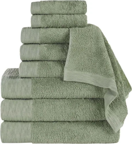 Miniatura 33 de Superior Rayon - Juego de toallas de 12 piezas de mezcla de bambú, de secado rápido, artículos esenciales para el baño, ducha, spa, toallas