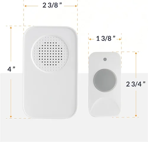 Miniatura 2 de Newhouse Hardware WCMP - Kit de timbre de puerta inalámbrico enchufable blanco Timbre inalámbrico para el hogar y la oficina con timbres