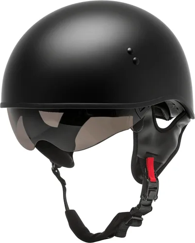 Miniatura 5 de GMAX HH-65 Naked Half Helmet (negro mate, XL) - Aprobado por FMVSS 218