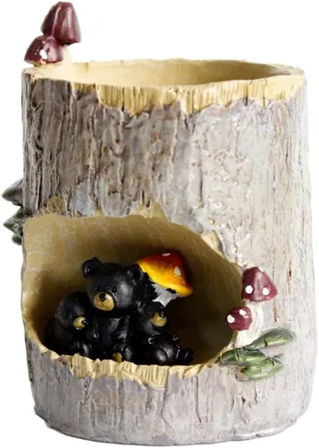 Miniatura 2 de GoodPlay Macetas suculentas para suculentas, macetas de resina, para decoración de oficina, hogar, jardín (oso)
