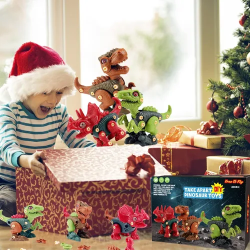 Miniatura 7 de FREE TO FLY Juguetes de dinosaurio regalos para niños de 3, 4, 5, 6, 7, 8 años: juguete de dinosaurio para niños de 3 a 5 años, aprendizaje Rojo