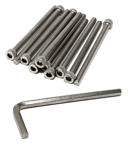Miniatura 178 de iexcell 25 piezas M4 x 60/65/70/75/3.150 in paso de rosca 0.028 in acero inoxidable 304 cabeza hexagonal Tornillos Tornillos surtido Kit