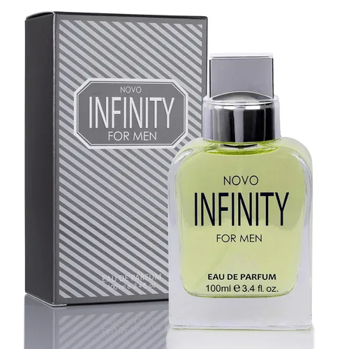 NovoGlow Novo Infinity para Hombre - 3.4 Onzas Líquidas Eau De Parfum Spray para Hombre - Notas Cítricas y Florales Refrescantes, Huele Fresco Todo