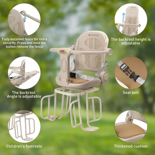 Miniatura 4 de Kid's Bike seat Rear Child Carrier Bike Chair for Bicycle Kids seat for Children 2~4 Years,Weight 55 lbs
