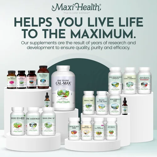 Miniatura 7 de Maxi Health Tabletas de vitamina D3 de 2000 UI – Apoyo inmunológico, salud ósea y función muscular – Suplemento de vitamina D de 2000 UI