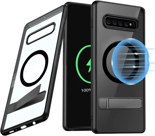 Miniatura 31 de Funda magnética para Samsung Galaxy Note 10 Plus/Note 10+ (6.8 pulgadas) [compatible con Magsafe] parachoques de TPU suave + parte trasera Negro