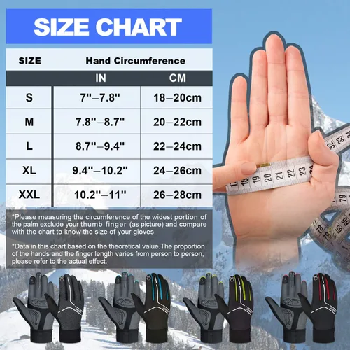 Miniatura 6 de Souke Sports Guantes de ciclismo de invierno para hombres y mujeres, guantes de bicicleta acolchados con pantalla táctil, resistentes al agua