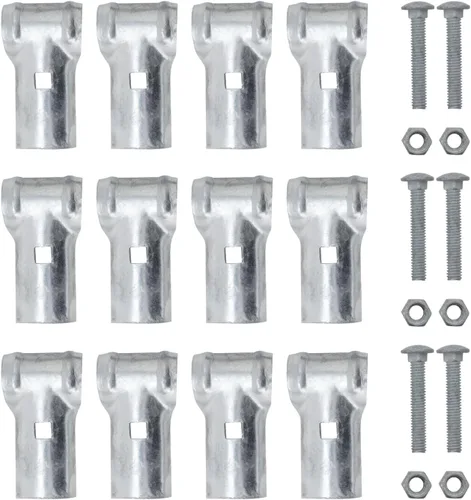 VIVIDA Abrazaderas de riel - Conectores de panel T para tubería de 1-5/8", accesorios de valla de eslabones de cadena, 6 piezas
