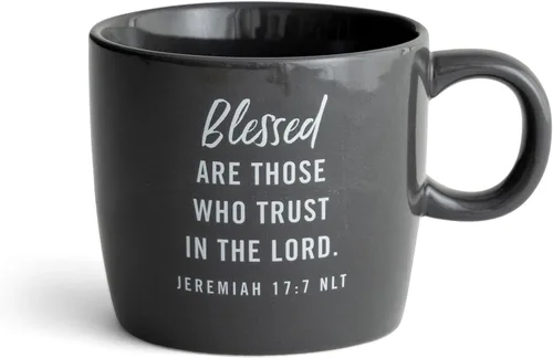 Miniatura 2 de DaySpring - Man of Faith - Taza de cerámica inspiradora, 16 onzas, gris
