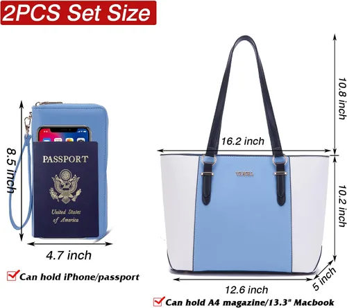 Miniatura 4 de YZAOLL Monederos para mujer, de piel sintética, tamaño mediano, grande, bolso de hombro, bolso de mano