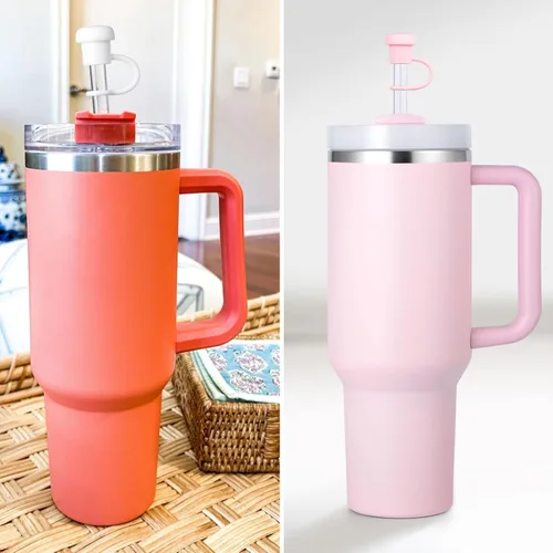 Miniatura 3 de Paquete de 6 fundas con popote para copa Stanley, tapas de popote de silicona para vasos Stanley de 40, 30, 20 onzas, tapas de popote para vaso