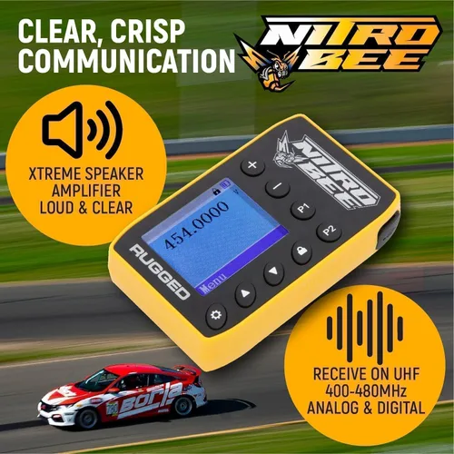 Miniatura 2 de Rugged Radios Nitro Bee (receptor de carreras, receptor de carrera)