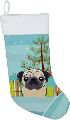 Miniatura 15 de Caroline's Treasures BB1590CS Árbol de Navidad y Alaskan Malamute Calcetines de Navidad para colgar en la chimenea, decoración de fiesta de Navidad