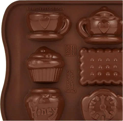 Miniatura 6 de Silikomart Platinum Tea Time - Molde de silicona para chocolate, marrón