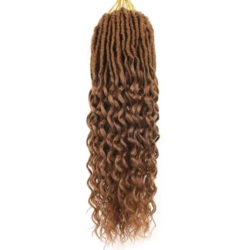 Miniatura 29 de Cabello de ganchillo para mujeres negras Goddess Locs de 14 pulgadas 8 paquetes 613 Locs falsos suaves preenganchados trenzas de ganchillo cabello