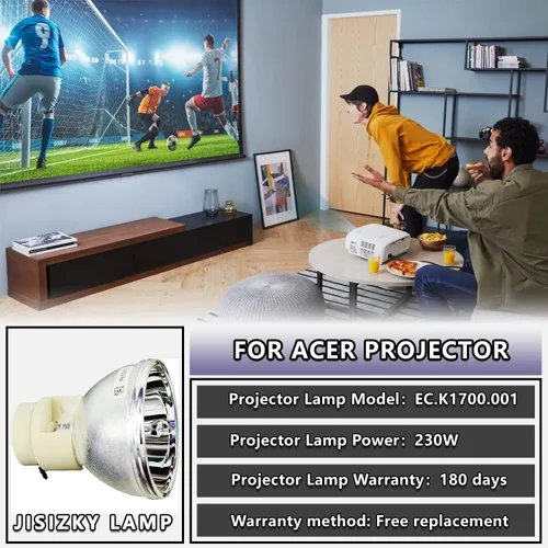 Miniatura 2 de EC.K1700.001 EC.JCR00.001 Reemplazo Bombilla desnuda para proyector ACER P1203 P1206 P1300WB P1303W P1203P P1203PB P1203Pi P1206P P1303PW