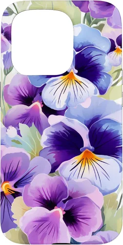 Miniatura 14 de Pansy Flower Pattern Floral Case for iPhone 17