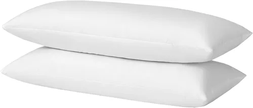 Miniatura 13 de basic home Insertos de Almohadas Decorativas de 12x20 - Insertos de Almohadas de Plumas de Plumón - Oblongo - Tela de Algodón - Juego de 2 - Blanco.