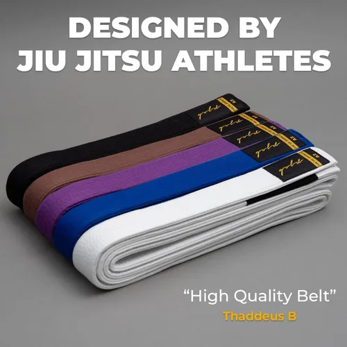 Miniatura 3 de Gold BJJ Cinturón Jiu Jitsu - Cinturones premium con barra de rango para rayas - Aprobado por la competencia IBJJF