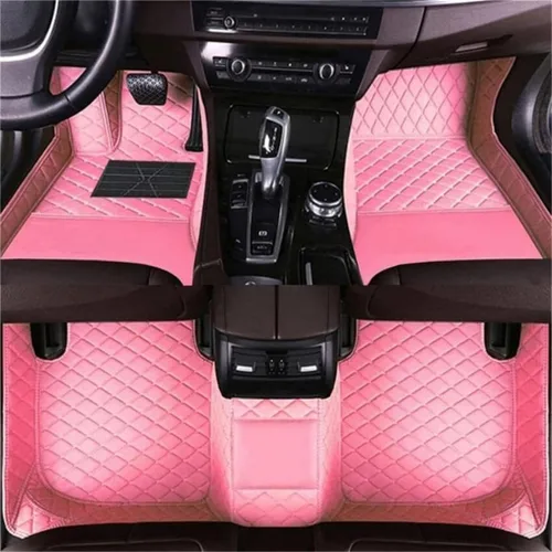 Miniatura 14 de JONGIA Alfombrillas personalizadas para el 98.6 % de los sedanes, deportivos, SUV, rojo y negro, almohadillas de cobertura completa, forro de cuero