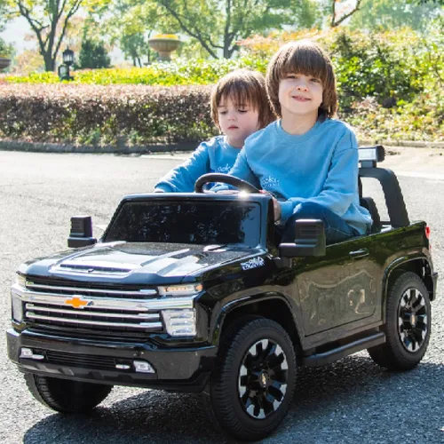 Miniatura 4 de 24V 4WD vehículo de juguete conducido, 2 plazas con licencia Chevrolet Silverado HD con control remoto, camión eléctrico para niños con batería