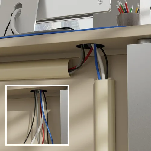 Miniatura 6 de D-Line Ocultador de cable semicircular, cubierta de cable patentada, ocultar cables de montaje en pared de TV, canaleta para cables, cubiertas