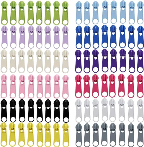 Miniatura 11 de DOITEM 31 yardas, 10 unidades de cremalleras de costura #3, cremalleras de bobina de nailon surtidos para coser con 40 deslizadores de cremallera