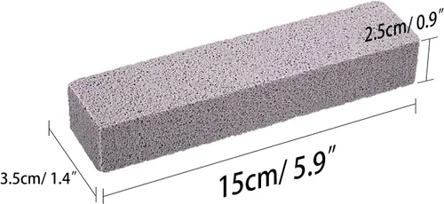 Miniatura 2 de Chinco Paquete de 2 barras de piedra pómez para engañar, piedra pómez para quitar la suciedad sin dejar arañazos para cocina, horno, estufa, hogar