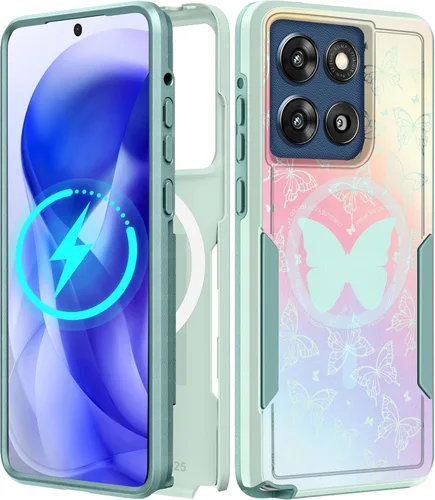 Miniatura 54 de Funda para Moto G 5G 2024 – Compatible con MagSafe para mujeres y niñas, bonita funda protectora magnética para teléfono, diseño femenino Kawaii
