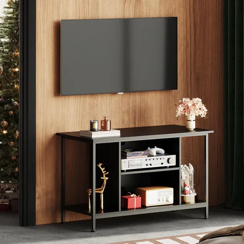 Miniatura 2 de WLIVE Soporte de TV para TV de 32 pulgadas, centro de entretenimiento de TV pequeño con gabinete de almacenamiento, soportes de TV industriales