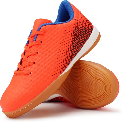 Miniatura 4 de Hawkwell Tacos deportivos unisex con cordones para niños y niñas zapatos de fútbol para entrenamiento de interiores niñoniño pequeñoniño grande