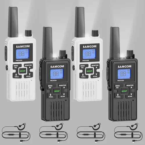 Miniatura 11 de SAMCOM FRS - Radios bidireccionales, sin licencia, llamada de grupo familiar, radio de 2 vías FCC‑certified UHF Two Way Radios 22 Channels with