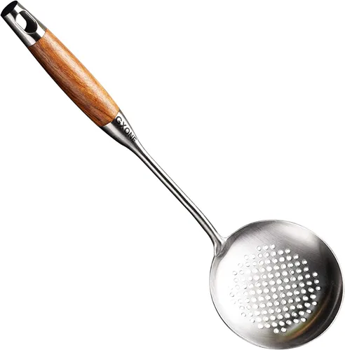 Miniatura 11 de Wok - Espátula de acero inoxidable, espátula ancha de metal con mango largo hueco, utensilios de wok, plata/14.7 pulgadas