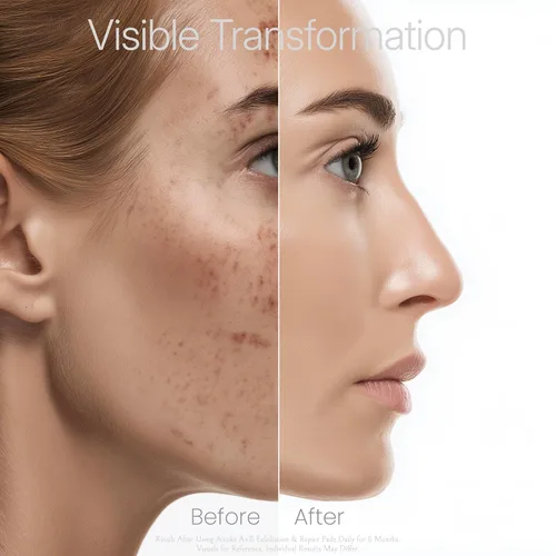 Miniatura 9 de A+B - Almohadillas faciales exfoliantes y reparadoras de 10 Tx, tratamiento de suero de cáscara ácida de 2 pasos con péptidos hialurónicos