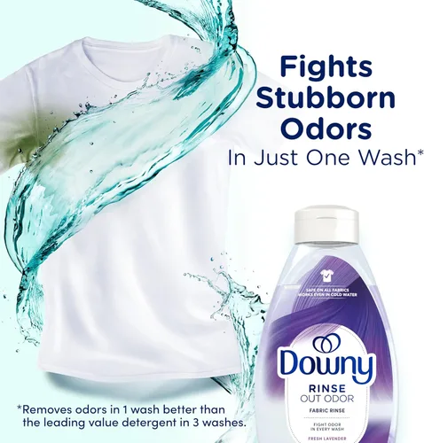 Miniatura 2 de Downy RINSE & REFRESH Suavizante para ropa y removedor de olores para lavandería, Lavanda Fresca, 1,41 l, Seguro para TODOS los tejidos, Suave