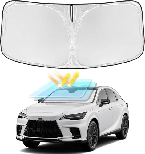 Miniatura 153 de para Dodge RAM 1500 2019-2024 2025 2026 Parasol Parasol para Parabrisas Cubierta - 4 Capas Parasol para Ventana Delantera para RAM1500 2Puertas