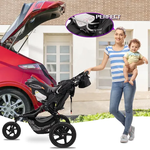 Miniatura 3 de Adaptador de cochecito de correr individual para asientos de automóvil Graco, adaptador de asiento de automóvil Baby Trend para la mayoría