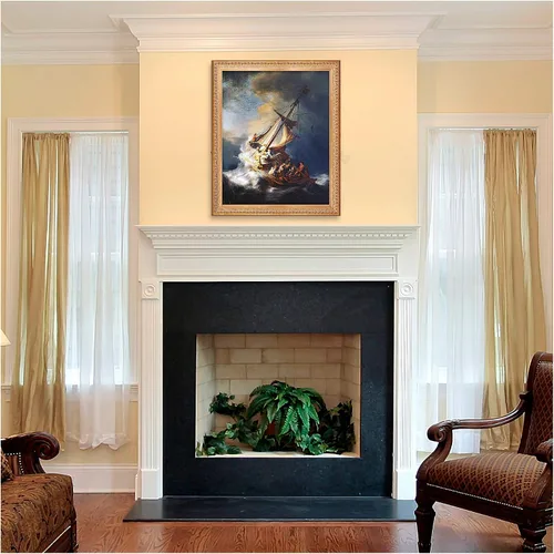 Miniatura 425 de A&T ARTWORK Campo de trigo con cipreses de Van Gogh Las reproducciones de arte clásico mundial, impresiones en lienzo giclée para decoración