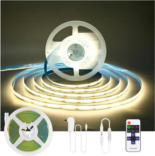 Miniatura 10 de COB - Tira de luz LED con certificación UL, CC de 12 V, tira de luz LED flexible, superbrillante, regulable, 16.4 pies, 1600 LED, de alta densidad