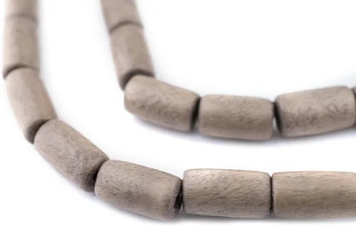 Miniatura 16 de TheBeadChest - Cuentas de madera natural de tubo azul azul (0.591 x 0.315 in): hilo de cuentas de madera ecológico orgánico para hacer joyas