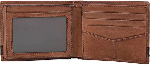 Miniatura 4 de Fossil Billetera plegable de cuero para hombre con ventana de identificación abatible para hombres