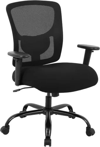 Miniatura 8 de Silla de escritorio ergonómica, silla de oficina, silla de computadora de 500 libras con soporte lumbar, asiento ancho, brazos ajustables