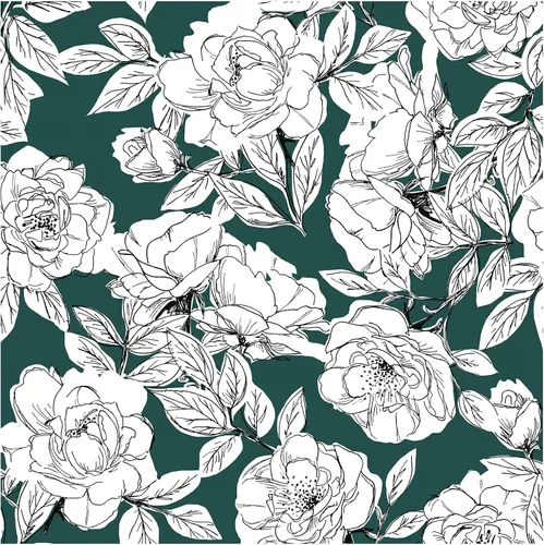 Miniatura 10 de HAOKHOME Papel Tapiz Floral de Despegar y Pegar Boho Extraíble de Vinilo Amarillo/Negro/Blanco para Pared Adhesiva Decorativa para Hogar y Baño