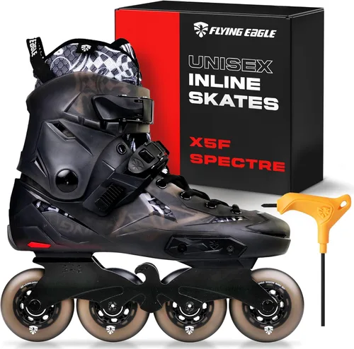 Flying Eagle X5F Spectre y X5 Shrike Pro Freeskates - Patines en línea para adultos para hombres profesionales, patines para adultos, patines Negro