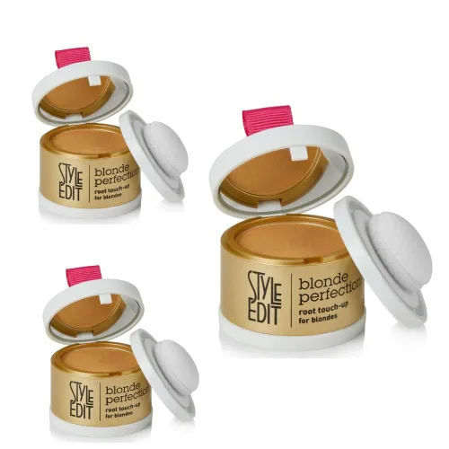 Miniatura 40 de Style Edit Polvo de retoque de raíz para cabello marrón claro Color de cabello para cubrir canas y raíces Polvo de línea capilar con infusión