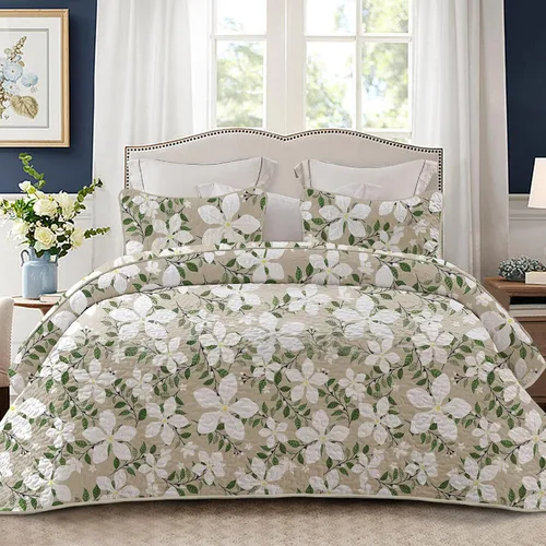 Miniatura 15 de Whale Flotilla Colcha de retazos tamaño individual, colcha floral bohemia extra suave para cama, reversible, ligero, juego de ropa de cama con 1 Azul