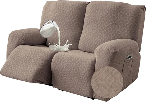 Miniatura 40 de Gennia Funda Impermeable para Sofá Reclinable, Fundas Elásticas para Sofá Reclinable con Bolsillos, Fundas Lavables para Sillón Reclinable Lazy Boy