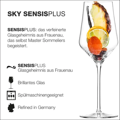 Miniatura 2 de Eisch SensisPlus - Vaso de cristal para vino blanco cielo, tecnología de aireación, sin plomo, apto para lavavajillas, juego de 2, 13.4 onzas